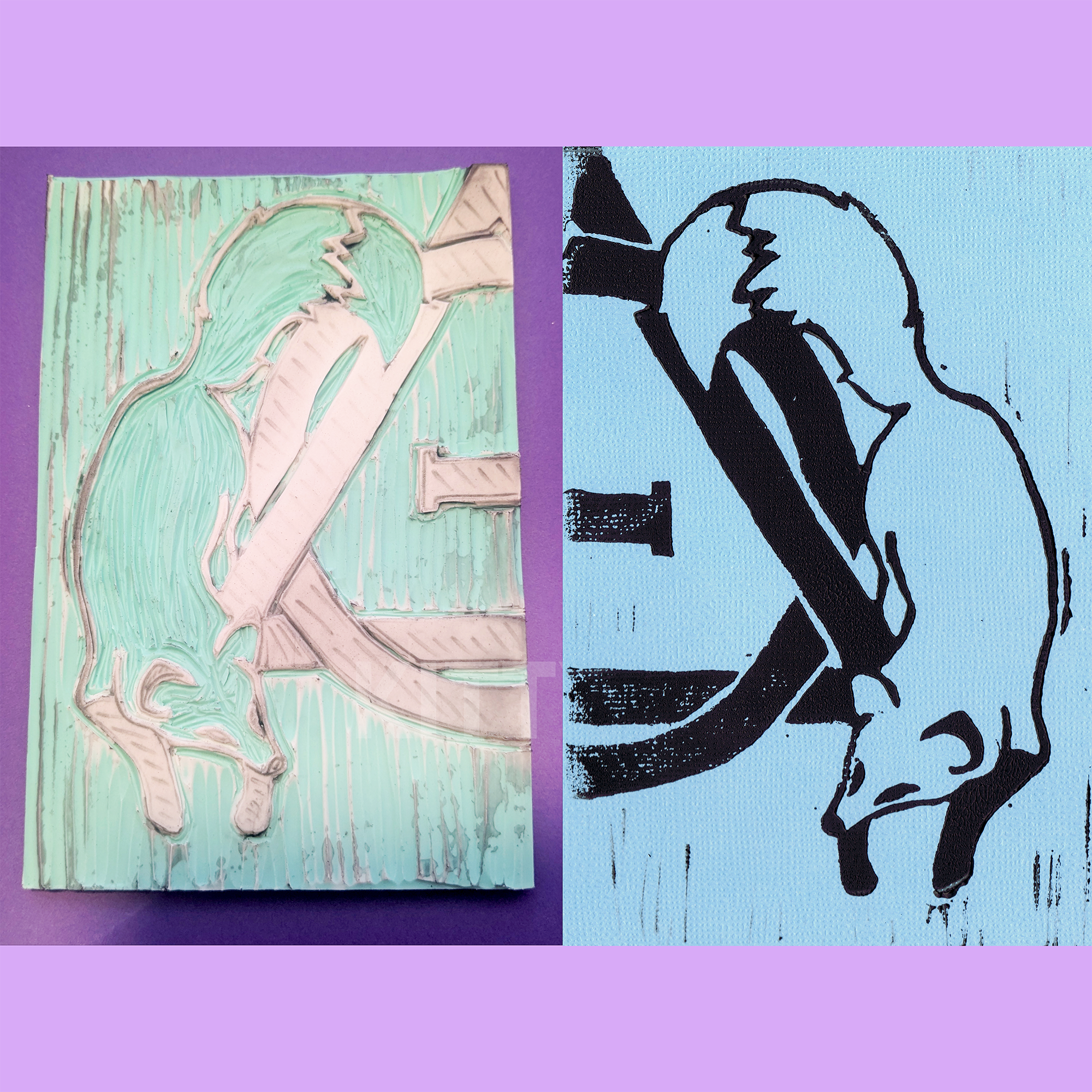 custom linoprint - commission