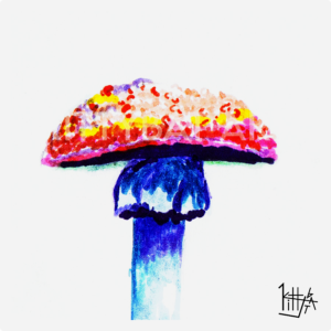'lil shroom' – PRINT (3"x3")