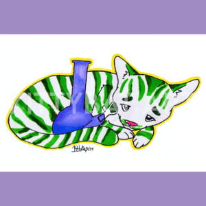'stoner kitty'  – PRINT (6"x4")