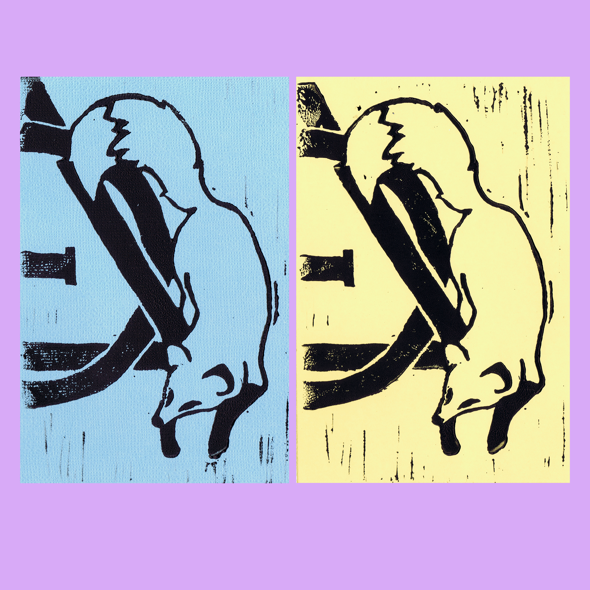 'the fox inside' linoprint - Image 2