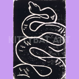 'coiled' linoprint