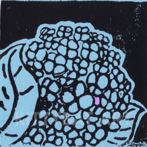 'in bloom' linoprint