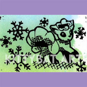 'snow princess' linoprint