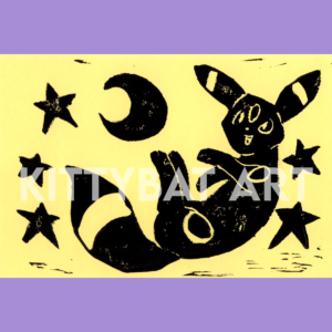 'umbreon shine' linoprint